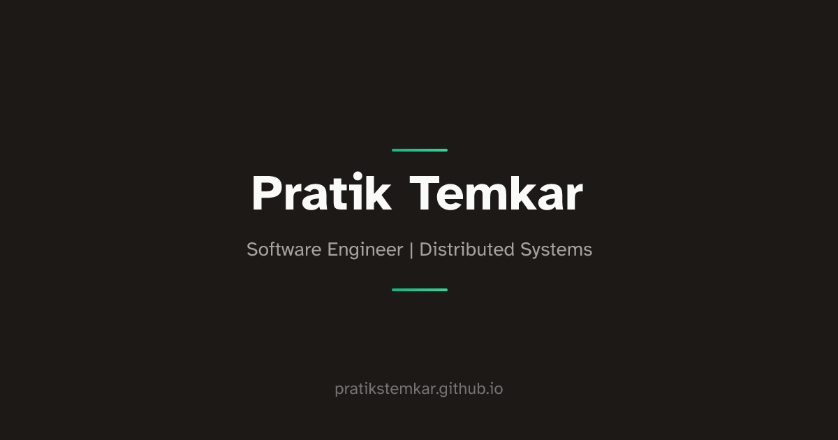 Home | Pratik Temkar